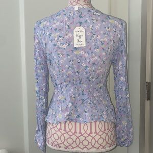 Long-sleeve floral top